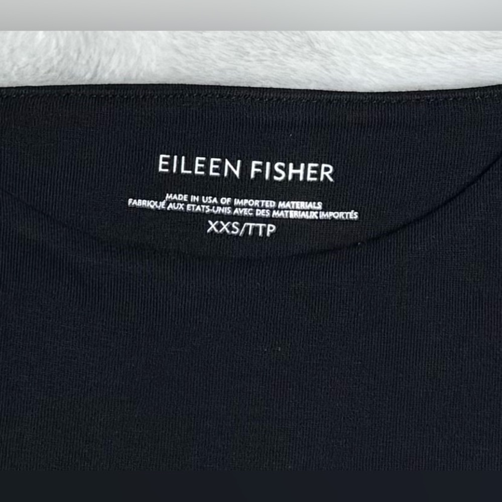 Eileen Fisher Black Cotton Blend Sleeveless Wide Leg Cropped Jumpsuit - Picture 5 of 15